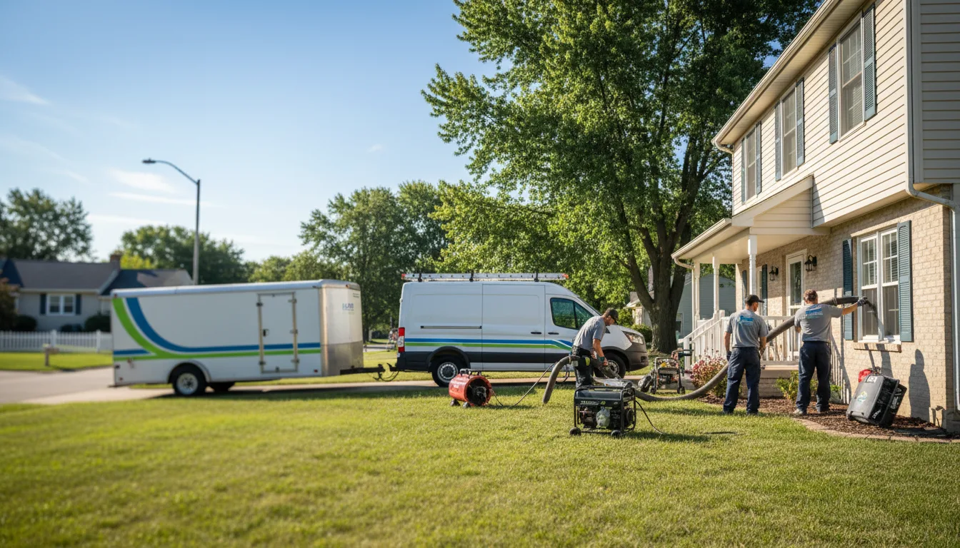 Flooded Basement Restoration And Cleanup With Repair in Evansville, IL near me